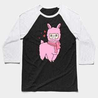 Pink Llama Baseball T-Shirt